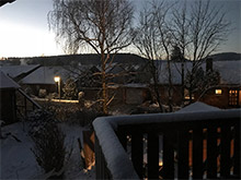 Blick vom Balkon im Winter