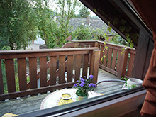 Blick auf den Balkon