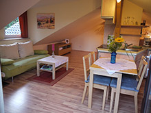 Sitzbereich der Ferienwohnung